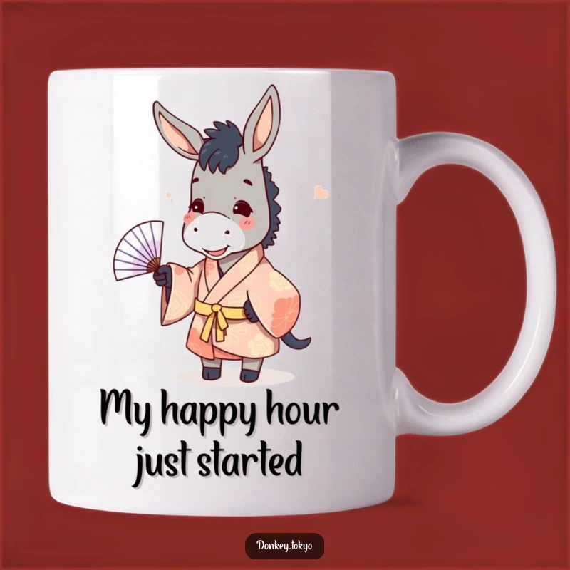 Funny Donkey Kimono Fan Tossing Mug: A Hilarious Gift for Animal Lovers