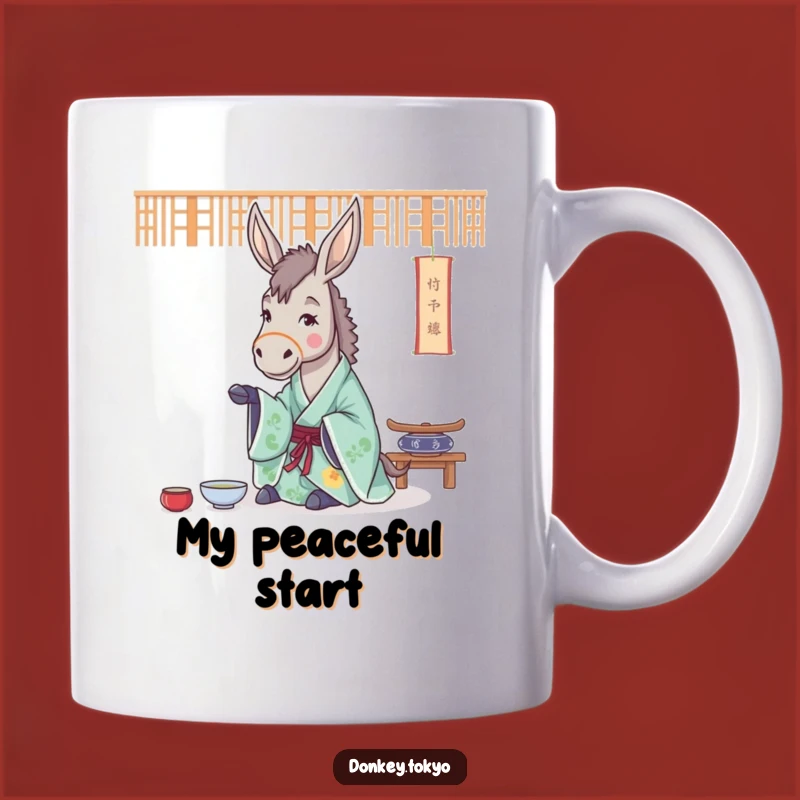 Funny Donkey Tea Ceremony Mug: Zen Master Gift, Humorous Charm