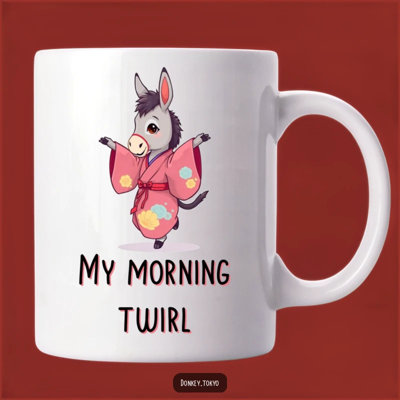 Funny Donkey Pirouette Mug: Graceful Dancer Gift, Unique Humor