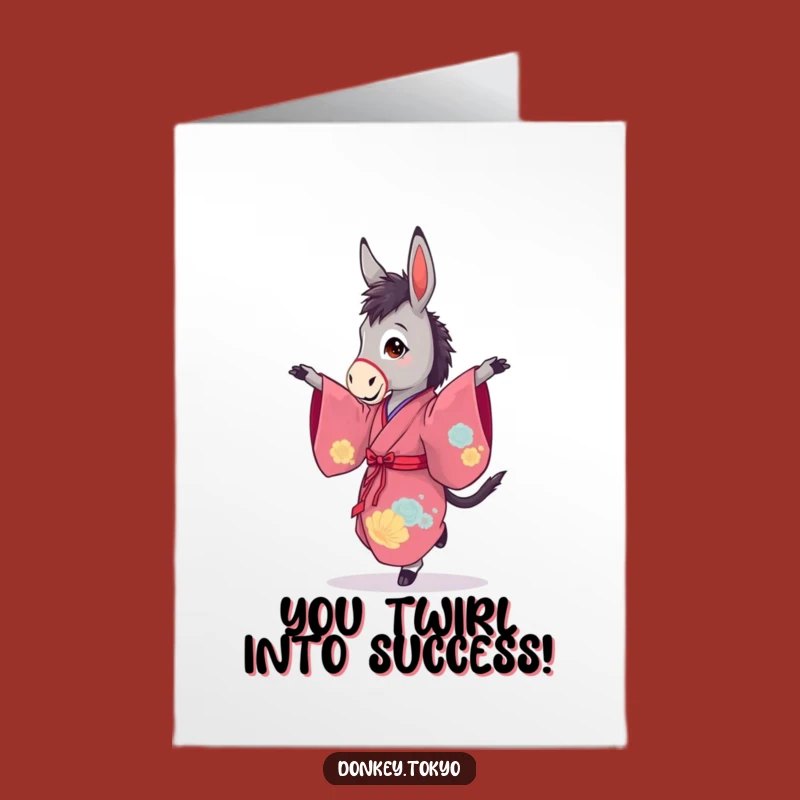 Free Printable Congrats Card: Donkey's Elegant Performance, Awesome Downloadable Gift