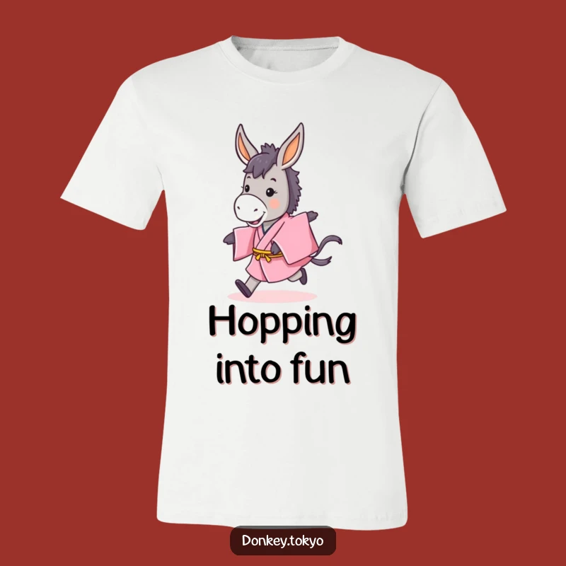 Funny Donkey Kimono T-Shirt: Embrace Playfulness with a Spirited Hop Design