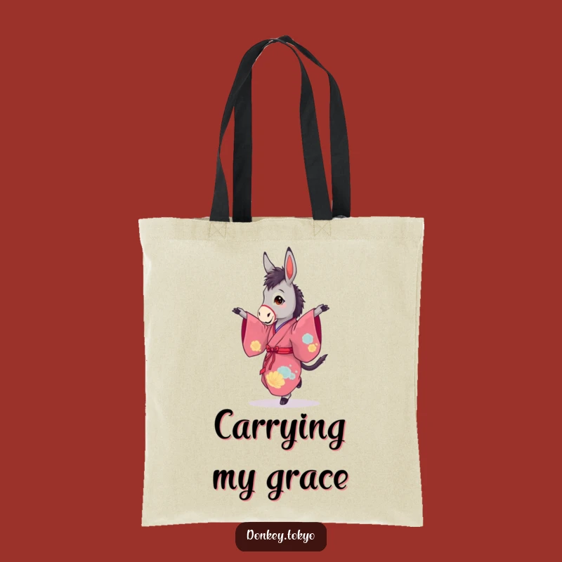 Funny Donkey Pirouette Tote Bag: Dance Essentials Holder, Humorous Gift